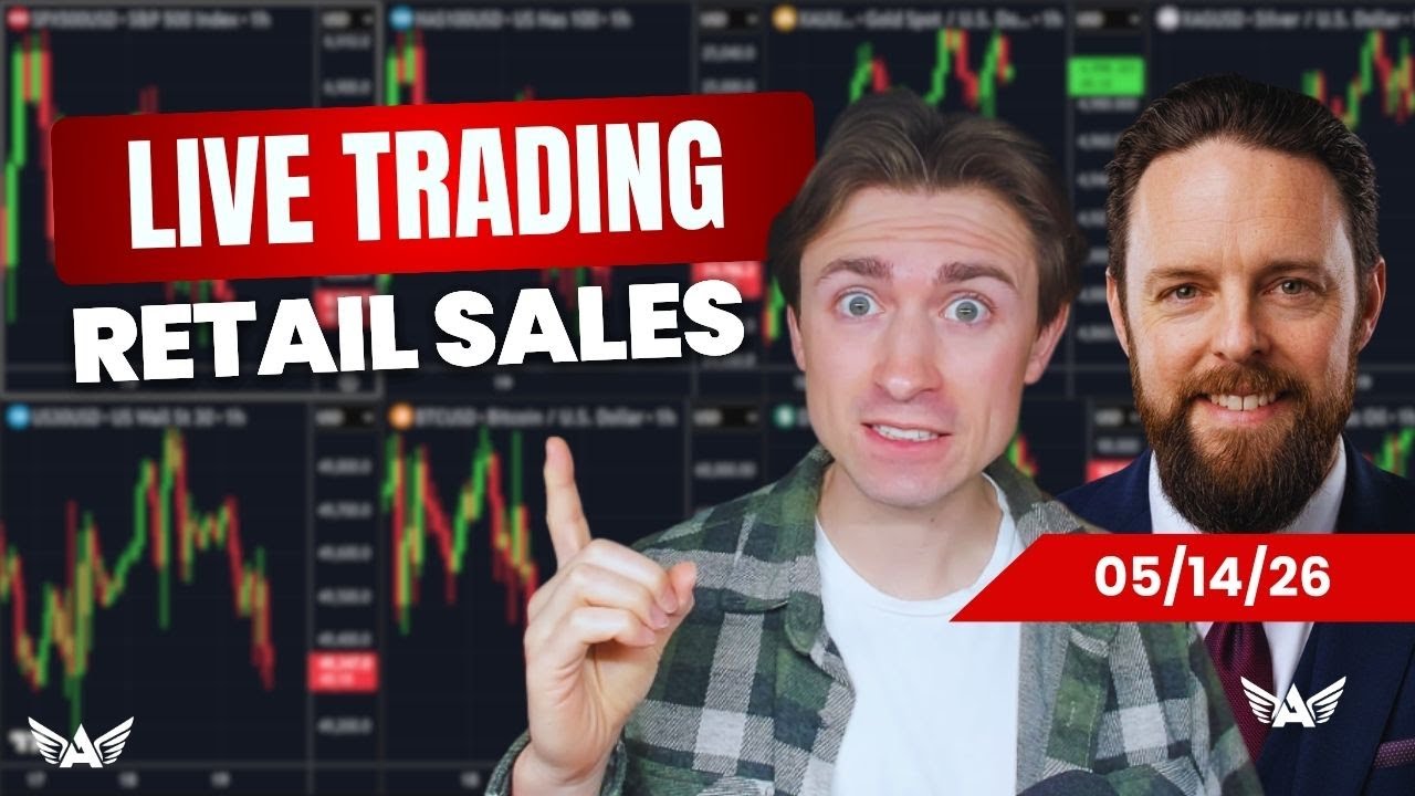 LIVE Trading Retail Sales Gold, Nasdaq, Forex | A1 Trading Show