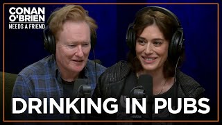 Lizzy Caplan & Conan Love Drinking Guinness Together | Conan O'Brien Needs A Friend