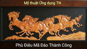 Tranh phù điêu Mã đáo thành công (phù điêu bát mã giả đồng)