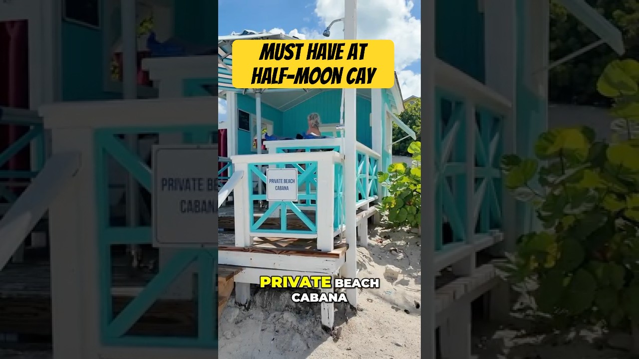 Half Moon Cay! Private Beach Cabana A Day of Relaxation! #shorts