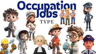 Flash Cards - Learn Occupation Jobs Name in English for kids #kidslearning #kidseducation #job