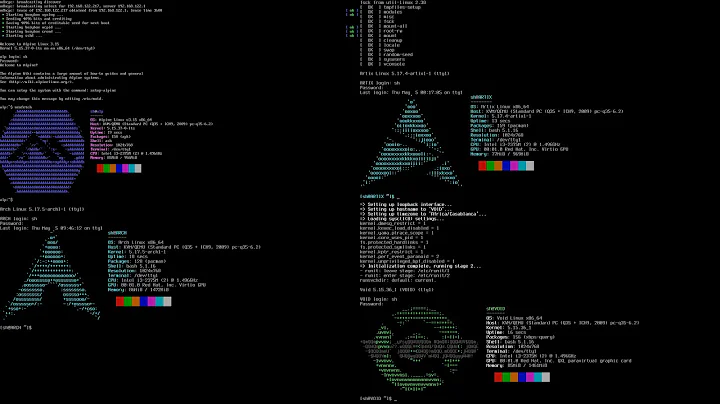 SystemD Runit Dinit OpenRC Boot Time #Void #Arch #Artix #Alpine #Linux