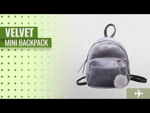 Our Favorite Mini Backpack Velvet [2018]: Women Backpack Fashion Mini Fur Pom Pom Ball Velvet