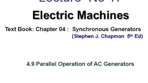 Lecture 17 | Synchronus Generator | Electrical Machines