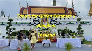 Tribute for Queen  Elizabeth II in Bangkok Thailand