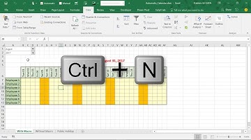 Maak een automatische kalender met macro in Excel