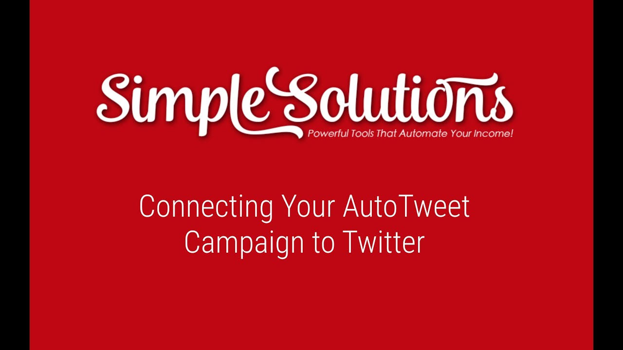 SimpleSolutions - Connecting AutoTweet to Twitter