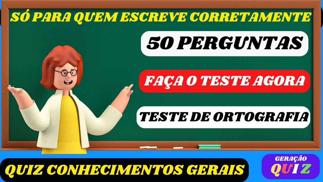 Quiz Língua Portuguesa 3 - Ensino Fundamental - 10 Perguntas 