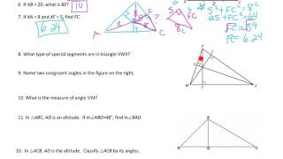 Module 8a Notes 4 perpendicular bisector and altitude