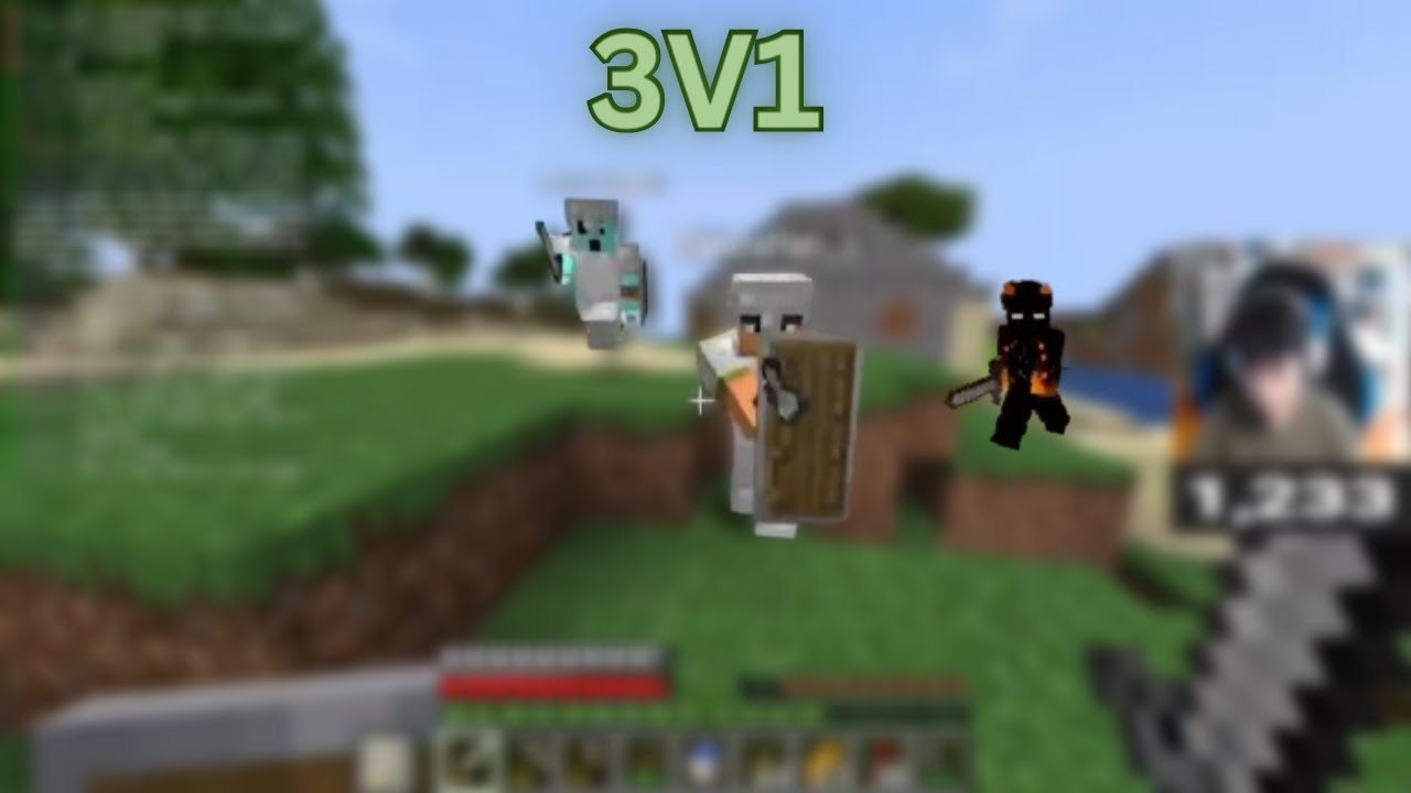 Minecraft INSANE 1v3 Clutch - YouTube