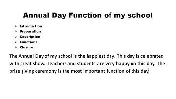 Annual Day Function Of My School | Write an essay on Annual Day Function Of My School