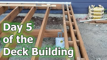 Deck Joist Leveling, Side Joist Support Installation - Step 5 of How to Build a DECK for Beginners