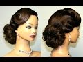 Vintage updo, hairstyle for medium long hair.