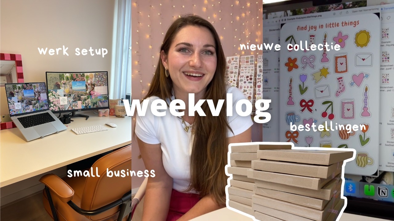 nieuwe collectie ontwerpen, happy mail club, bestellingen inpakken & meer! 🌸📦✨ vlog