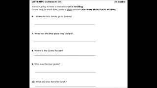 English Language Listening Practice Grade 7.  L2 Semester 1