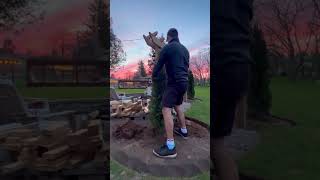 Landscaping Our Firepit! PART 2 🔥❤️ #shorts
