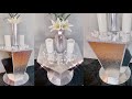 DIY Glam Hexagon Mirrored Side Table | Hexagon Diamond Shape Table | Home Decor 2021