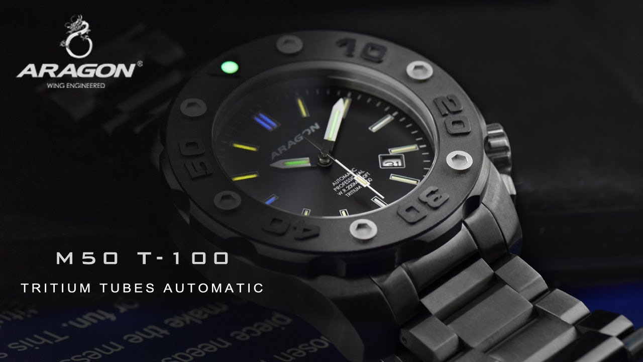 ARAGON® M50 Tritium T-100 16 Tubes Automatic - YouTube