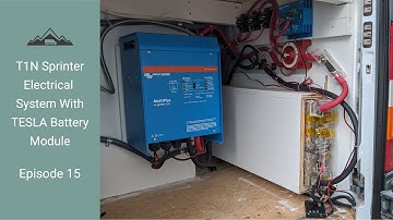 Van Build Episode 15! Electrical System Explained with our TESLA Battery Module! DIY T1N Sprinter!