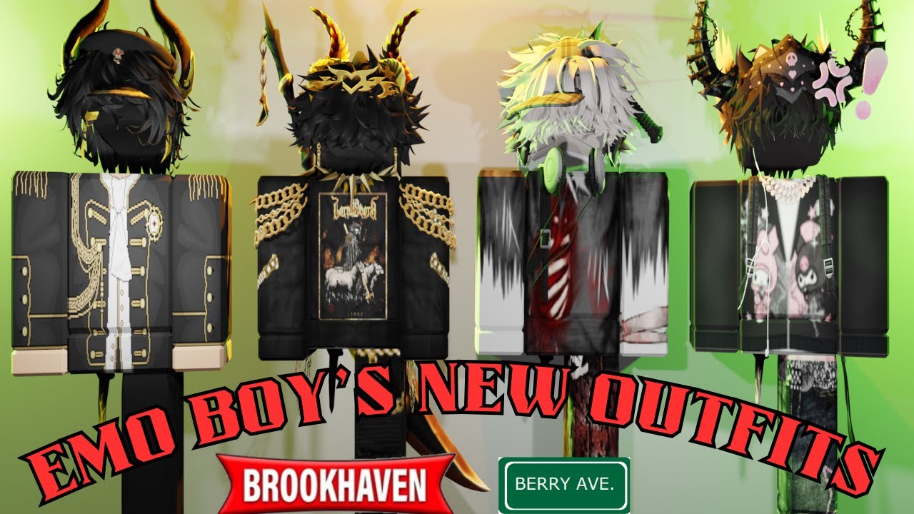 Brookhaven codes for boys Outfits /Clothes ! Emo boys outfits codes for HSL  