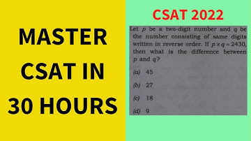 Let p be a two-digit number and q be the number consisting of | UPSC | CSAT 2022 | CSAT MANTRA