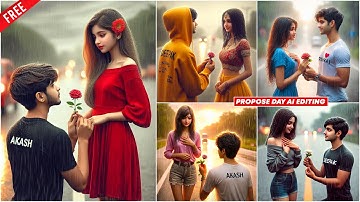 Happy Propose Day Ai Photo Editing T Shirt Name Images | Bing image creator tutorial FREE | Bing Ai