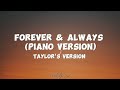 Taylor Swift Forever Always Piano Version Taylor S Version mp3
