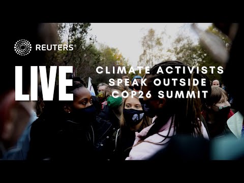 LIVE: Climate activists speak outside the #COP26 venue in Glasgow