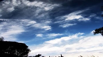 Cirrus passing overhead, long-run time lapse sunset fadeout HD V07615