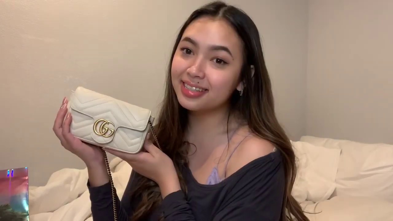 Unboxing/Review Gucci GG Marmont Super Mini White Bag! Meili Huang 
