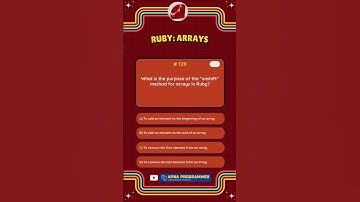 Quiz 129: Master Ruby Programming in 30 Seconds! #quiz #ruby #shorts #codingfacts