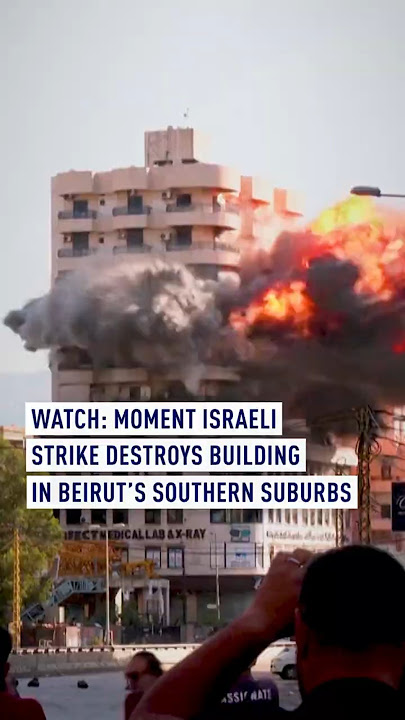 Watch: Moment Israeli strike destroys building in Beirut’s southern suburbs