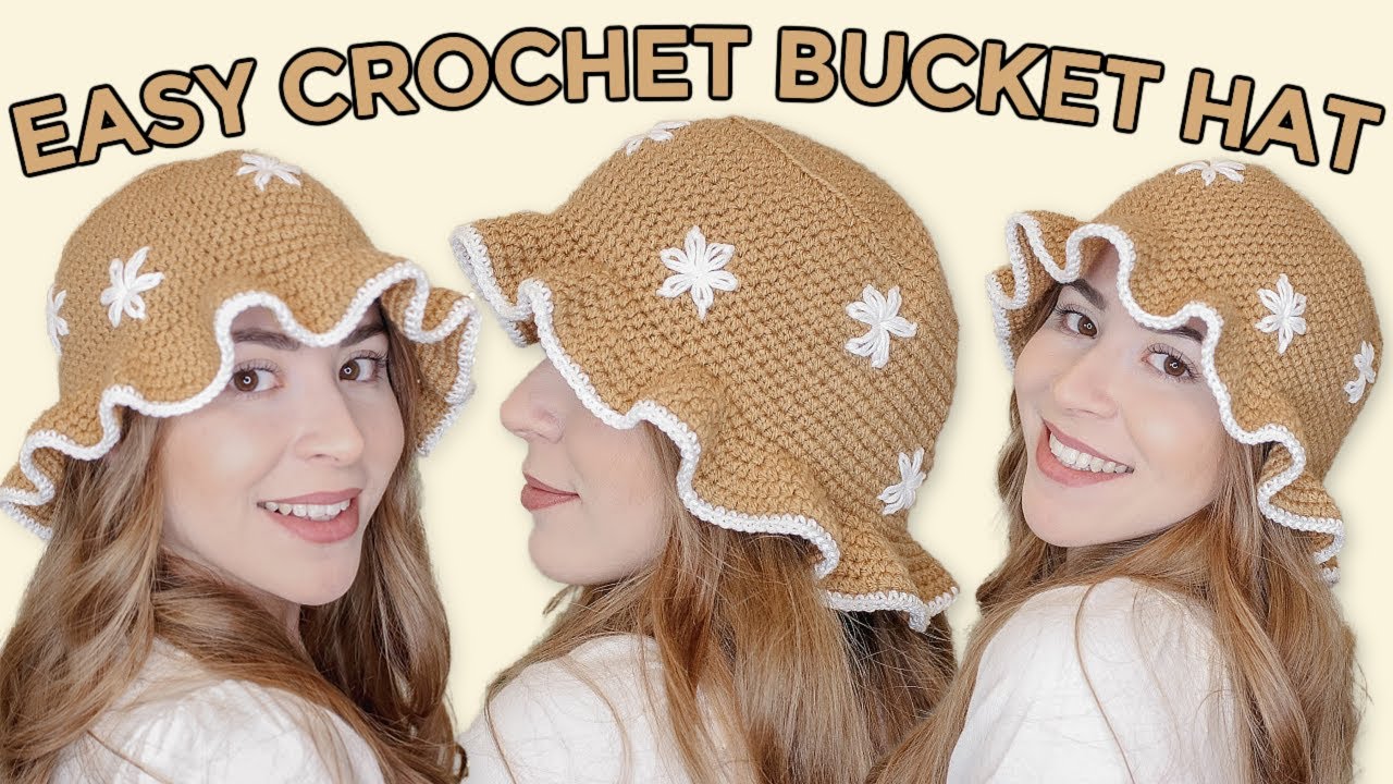 EASY crochet bucket hat tutorial