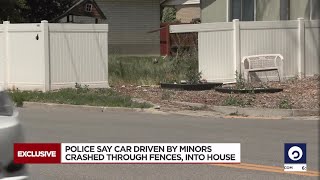 Homeowners react to unlicensed juveniles crashing car into their West Jordan home