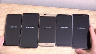 Samsung Galaxy S9 vs A8+ vs Note 8 vs S8 vs S7 Edge  Speed Test!
