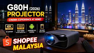 G80H (2026 Version) Smart Android LCD Projector Effect of Use At Night