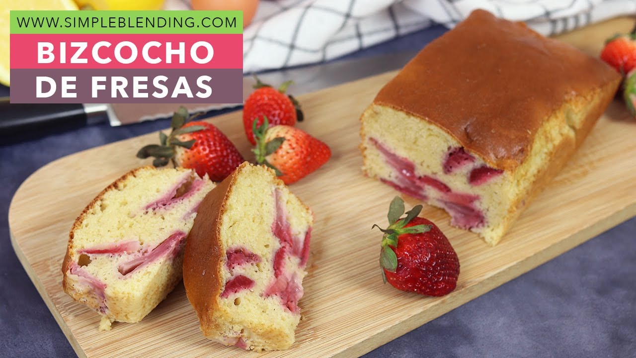 BIZCOCHO DE FRESAS EN FREIDORA DE AIRE | Cómo hacer bizcocho en airfryer muy fácil