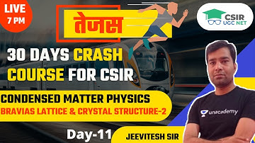 Bravias Lattice & Crystal Structure-2 - Condensed Matter Physics | CSIR UGC NET 2021 | Jeevitesh Sir