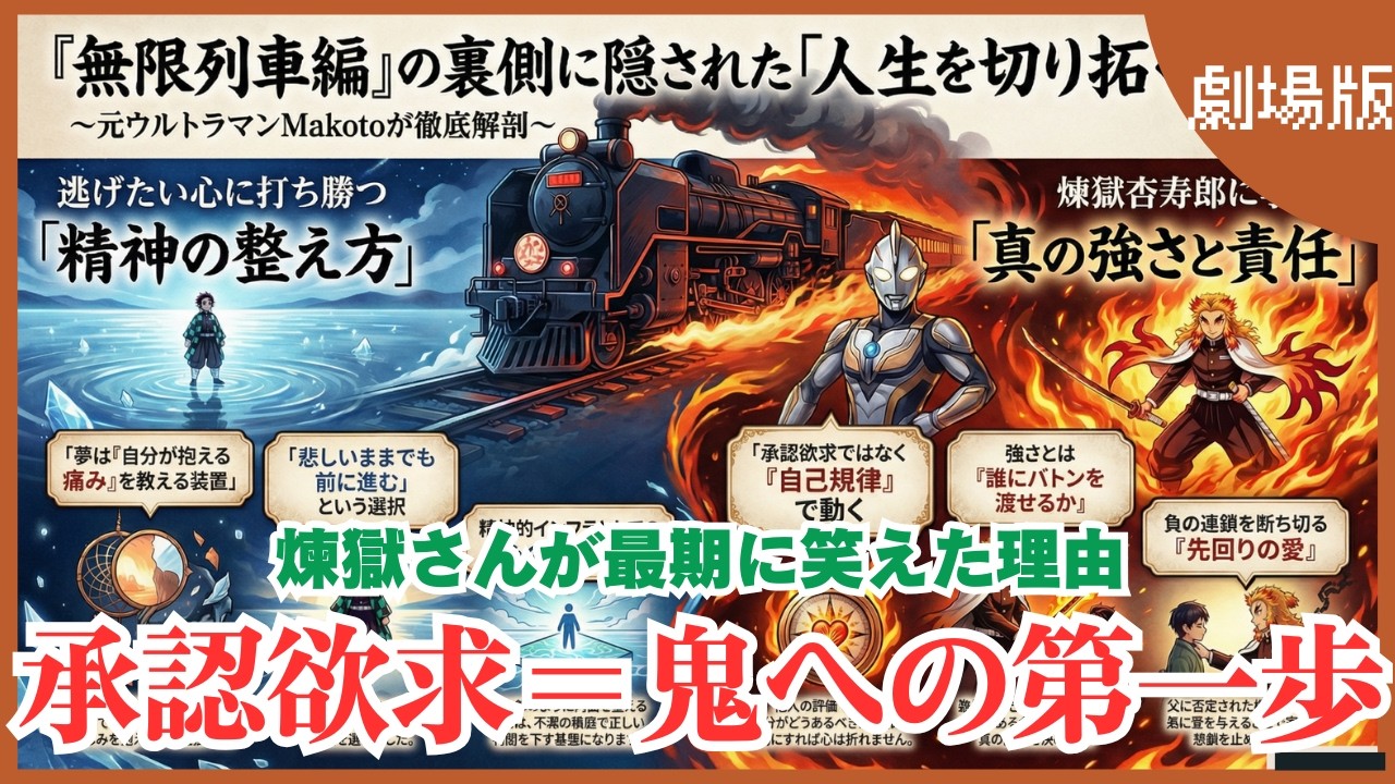 【神回】鬼滅の刃 『無限列車編』が教えてくれる「明日から心が折れなくなる」最強の整え方、煉獄さんが最期に笑えた理由