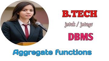 Mastering DBMS Aggregate Functions for BTech Students (JNTUK/JNTUGV R20) @Blessy_Lectures ✍️💥😊