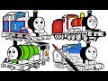 Compilation  thomas  friends engines  trains  drawing and coloring  tim tim tv