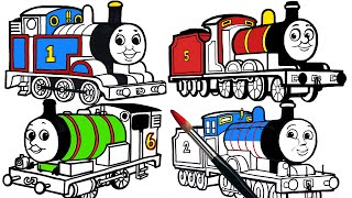 Compilation - THOMAS & FRIENDS Engines & Trains . Drawing and Coloring | Tim Tim TV screenshot 2