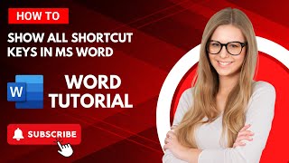 How to see all Shortcut keys in MS Word | Show all Shortcut keys in MS Word