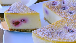 White Chocolate Raspberry Cheesecake | Easy Cheesecake Recipe