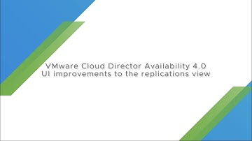 VMware Cloud Director Availability 4: UI Improvements to the replications view