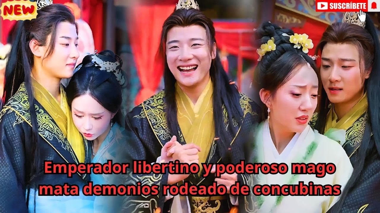 Emperador libertino y poderoso mago mata demonios rodeado de concubinas