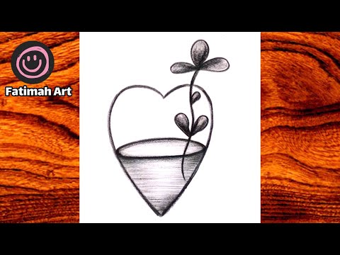 HOW TO DRAW A  KOREAN HEART EASY || Beautiful Heart Drawing