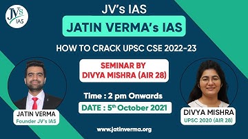 How to Crack UPSC CSE 2022 || Offline Seminar with Divya Mishra, Rank 28 UPSC 2020: Live Telecast