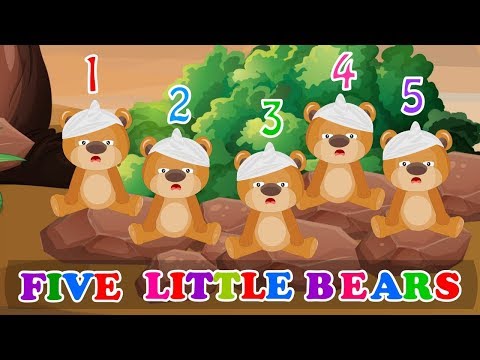 Five Little Bears Jumping On The Bed | Learning Numbers | Nursery Rhymes and Kids Songs