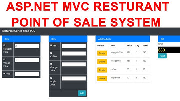 Asp.net mvc resturant  point of sale system